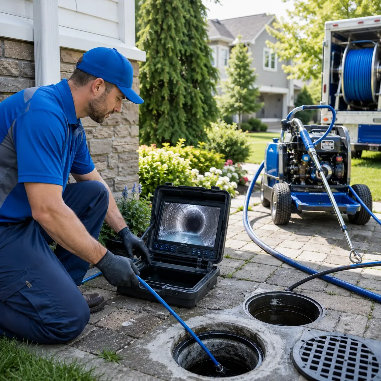 Outdoor drain cleaning professionals serving Hankins, NY