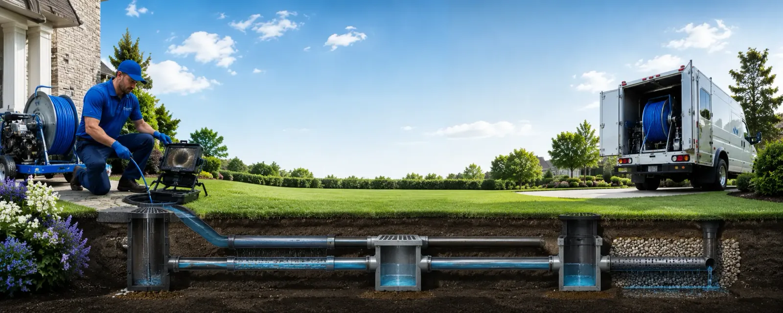 Outdoor drain cleaning information for Hankins, NY